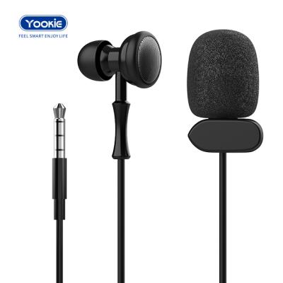 China Wholesale Mini Wired 3.5mm In-ear Mic Microphone Lapel Collar Link Clip For Live Broadcast Earphone for sale