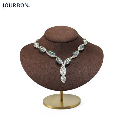 China Super Fiber / Super Fiber Jewelry Display Necklace Metal Window Female Bust Models for sale