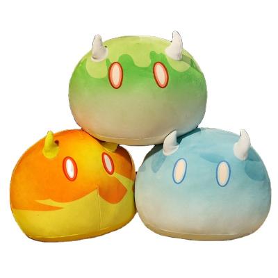 China Eco-friendly Material Plush Pillow Mud Toys Gifts For Kids Genshin Effect Elemental Mud Plush Pillow Hand Warmer for sale