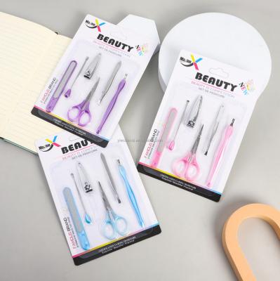 China Daily Nail Care Tools 6 In 1 Home Simple Nail Care Beauty Kits Manicure Tools for sale