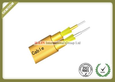 China Flat Twin Duplex Indoor Fiber Optic Cable With Inner Outer Sheath For Telecommunication for sale