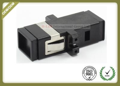 China MTRJ SM MM Fiber Optic Cable Adapter  Black Color SC Footprint  ABS Material for sale