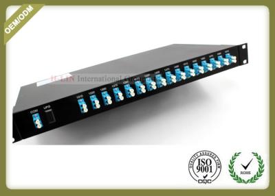 China 1U 19 Inch Fiber Optic Rack Mount Single Fiber / Dual Fiber 1 X 16CWDM Mux And Demux for sale