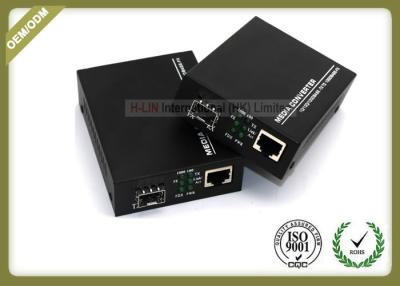 China 10 / 100 / 1000M Fiber Optic Media Converter External Power With 1 SFP Slot RJ45 Port for sale