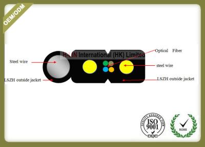 China Self - Supporting FTTH Fiber Optic Cable 4 Core With High Tensile Strength for sale