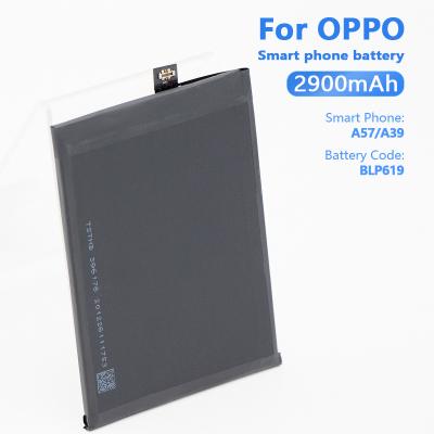 China OEM Smart Status Black High Capacity 2900mAh Battery Replacement Oppo A57/A39 BLP619 Mobile Phone Charging Battery for sale