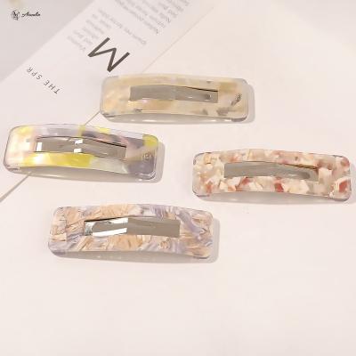 China Custom Material Fashion Hair Clips Accessories Women Acetate Acetate Hair Clip Bobbypins Friendly Material for sale