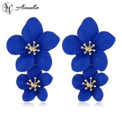 China High Quality BOHEMIA Flower Earrings Stainless Steel Bohemian Stud Earrings Stud Earrings For Women for sale