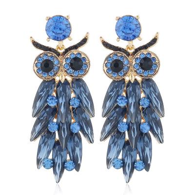 China Casual/Sporty Classic Owl Earring Girls Diamond Earring Party Crystal Stud Earrings For Women Jewelry for sale