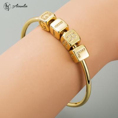 China Popular designer of Hiphop charm for diy bracelet with 26 letters Europe and America bracelets and charms for sale