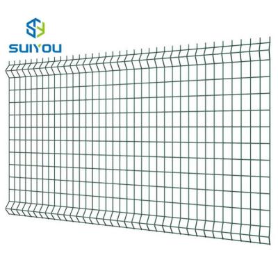 China Suiyou Fence Pvc Coated Iron Wire Mesh Steel Panel 3D V Easily Assembled Welded Mesh Panel for sale