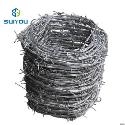 China Low Price Easily Assembled High Tensile Strength Jail Barbed Wire Fencing 2Lines 4 Outlets Used for sale