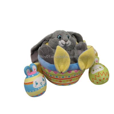 China Lovely Children Easter Bunny Egg Basket Sublimation Easter Basket Gifts for sale