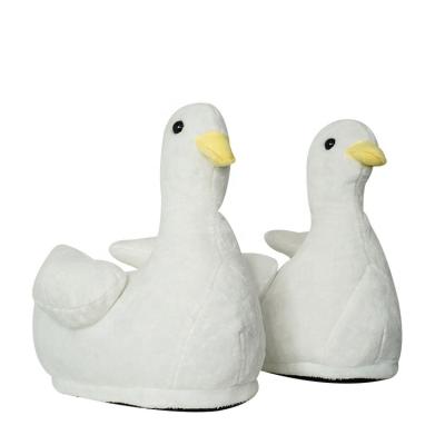 China Fashion Trend Plush Home Shoes Women Hot Gifts Plush Swan Goose Hairy Indoor Slippers for sale