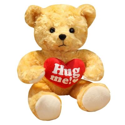 China Plush Valentine's Day Stuffed Red Rose Hug Me Teddy Bear Women's Gifts Gnome Love Heart Plush Pillow Toy for sale