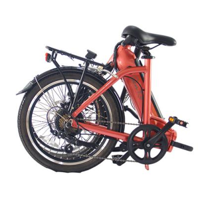 China Aluminum Alloy City Shift 7 Speed ​​Folding Fat Tire Electric Bike With LED Headlights for sale