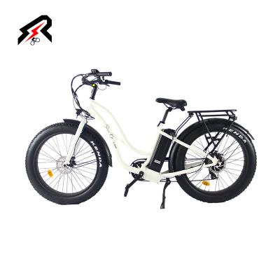 China OEM Aluminum Alloy 26 Inch 36v500W Lightweight Electric Bike With KENDA26*4.0 Snow Tire for sale