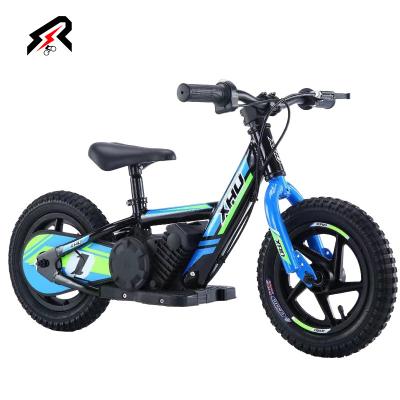 China 2023 Newest Child Worlds Lightest Alium Alloy 24V 12 Inch 180W Kids Electric Bicycle Balance Bike Mini for sale