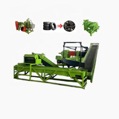 China Low Cost PLC Control Tyre Recycling System Output 500-2500kg/h for sale