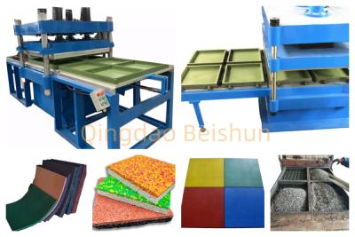 China High Output Downward Pressure Rubber Floor Tile Production Machine , Rubber Tile Molding Machine Customizable In Different Sizes for sale