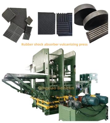 China 1000 Ton PLC Control Rubber Damping Plate Hydraulic Molding Press Rubber Vulcanization Molding Machine for sale