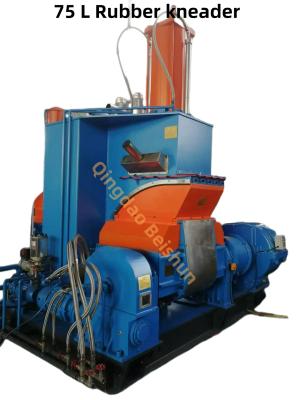 China The Pressurized 75-Liter Rubber Kneader Features A Hydraulically-Flipped L Mixing Chamber And Water Cooling for sale