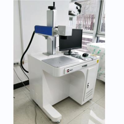 China Air-cooled desktop fiber laser marking machine for metal polymer plastics PMAG fiber laser marker ZSM-50 for sale