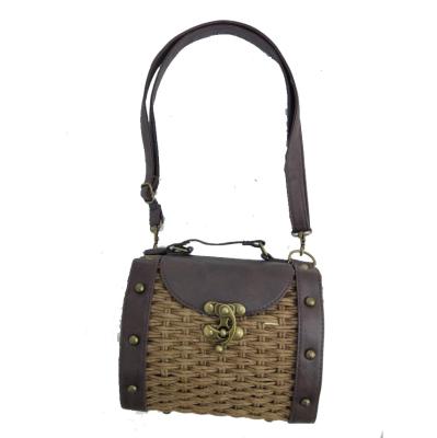 China High quality Shoulder-mounted handmade ratan straw bag in low price for sale