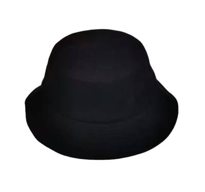 China 2020 New Design Character Design Black Color Suede Bucket Hat High Quality Women Fisherman Hat for sale