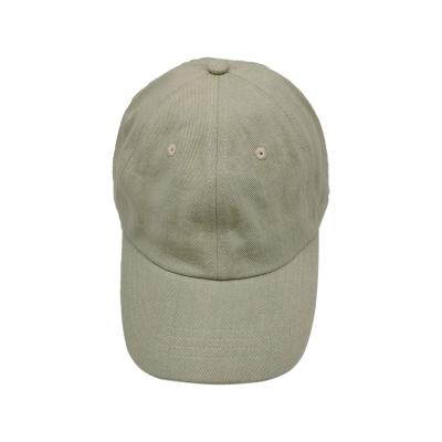 China COMMON Custom Logo Distressed Baseball Cap Denim Sport Light Green Washed Hat With Metal Closure for sale