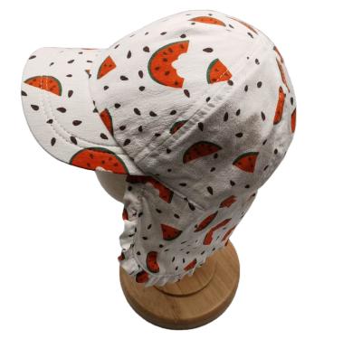 China Watermelon Print Kids COMMON Hat With Neck Cover Ear Flap for sale