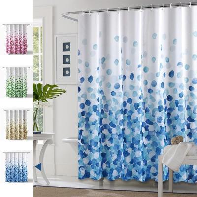 China 180*180cm Designer Customized Printed Sustainable 100% Polyester Bathroom Shower Curtain for sale