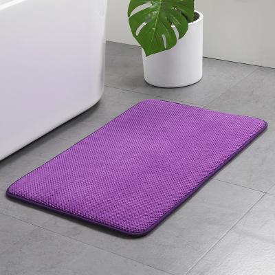 China SBR Polyester Skin-Friendly Washable Plain Waterproof Polyester Custom Bath Mat Bathroom for sale