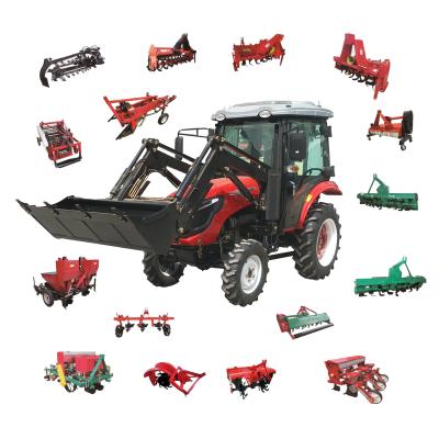 China Cultivate small mower garden tractor 10hp 12hp 15hp 18hp 30hp 40hp mini agricultural tractor trailer with front loader for sale for sale