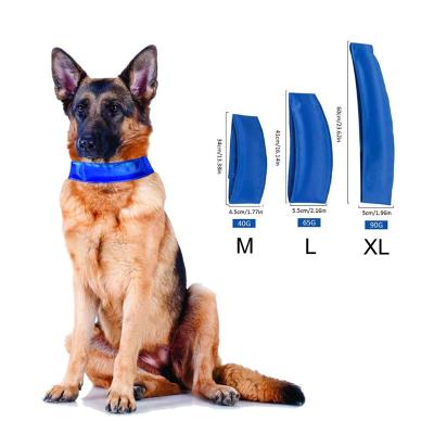 China Cooling Dog Ice Cooling Collar Reflective Reflective Bandanas Protective Scarf Summer Cooling Collar For Dog COLLARS Customized Logo Custom Size Customized Color 1pc/pp Bag for sale