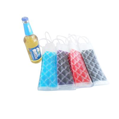 China Stocked Stocked 6 Pcs PVC Freeze Ice Beer Wine Bottle Cooler OEM Gel Wine Bottle Sleeve Bottle Cooler Sleeve for sale