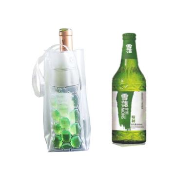 China Stored 6 Pcs PVC Gel Ice Beer Wine Bottle Cooler Factory OEM Freeze Stored Liquid Wine Bottle for sale