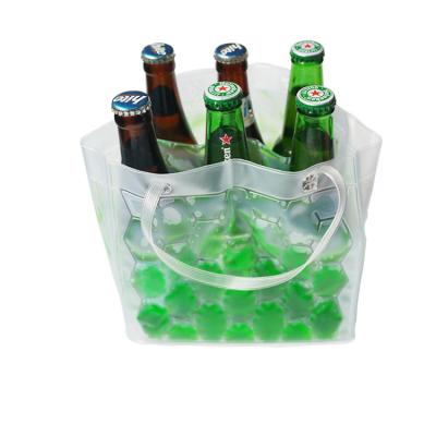 China Stocked 6 Pcs PVC Gel Ice Beer Wine Bottle Cooler Ice Cooler Wine Bottle Cooler Active Cooling Premium Quick Sleeve for sale