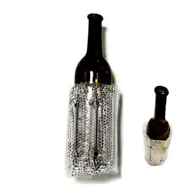 China Amazon Viable Freeze Beads Logo Insulated Wine Beer Bottle Individual Cooler Sleeve for sale