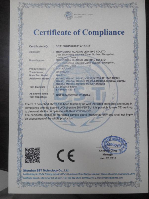 CE - Zhongshan Merttace Lighting Co., Ltd.