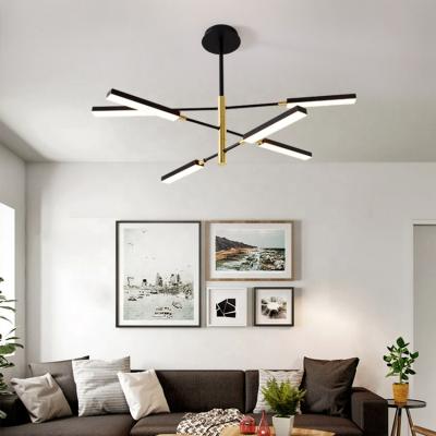 China Unique Art Acrylic Adjustable Pendant Light Lamp 2020 New Style Modern LED Indoor Decor For Home for sale