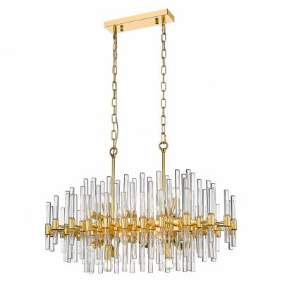 China Modern Gold Luxury Crystal Iron Chandelier Modern Design LED Art Chandelier Family Hotel Restaurant for sale