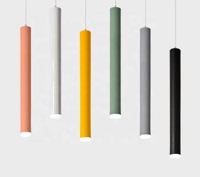 China Modern Colorful Warehouse COB Linear Acrylic Lobby Pendant Led Lighting Lamp for sale