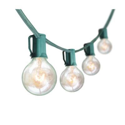 China LED String Light G40 5.5m 18ft 10 Lights Green Christmas String Light for Garden Wedding Party for sale