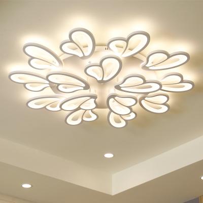 China Dimmable Modern American Multi Size Love Heart LED Ceiling Light With Remote Control For Living Room Decor for sale