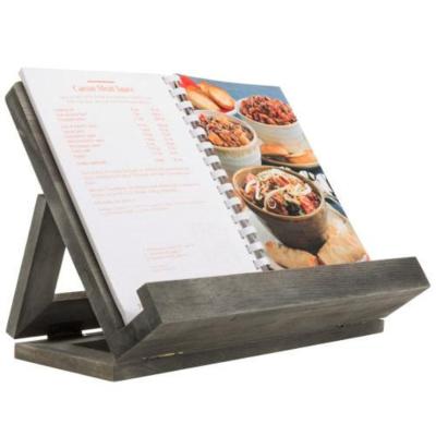 China Vintage Gray Wood Folding Cookbook Stand from Europe for sale