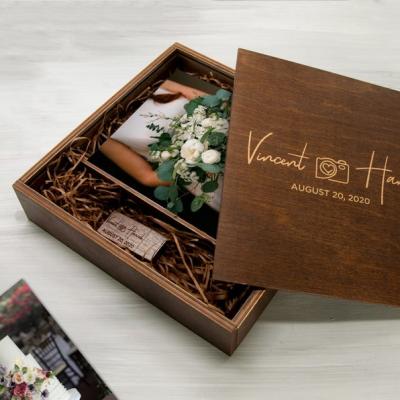 China Europe personalized wedding wooden photo box housewarming gift photo storage box for sale