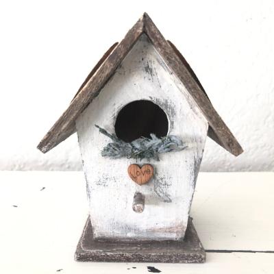 China Rustic Farm Tray Wooden Mini Birdhouse Viable Aviary Tiered for sale