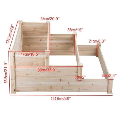 China China Wooden Planter Crate Raised Garden Raised Bed Planter Box, Rustic, for sale