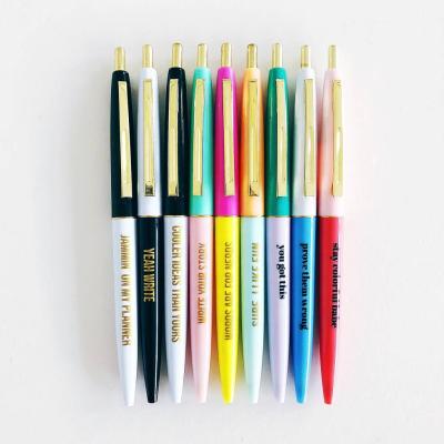 China Promotional Fancy Ball Stationery Ball Pen Colorful Plastic Customized Pen Set Pen Set With Box for sale